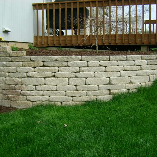 Retaining wall, landscaping