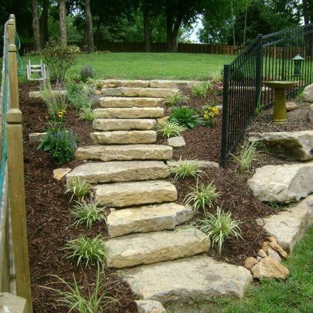 Natural stone stairs