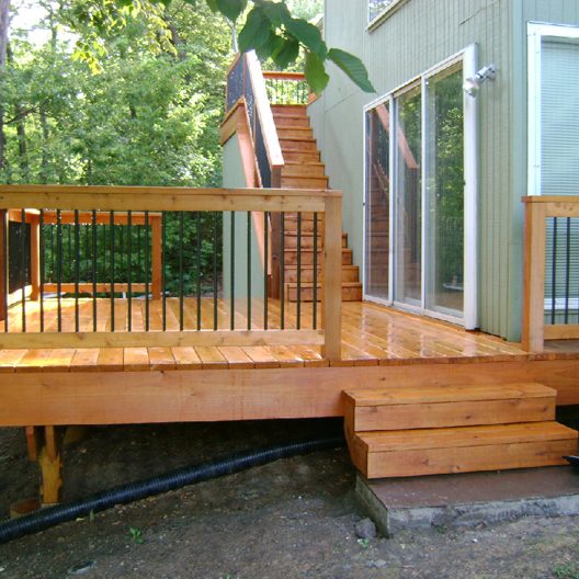 New large cedar deck