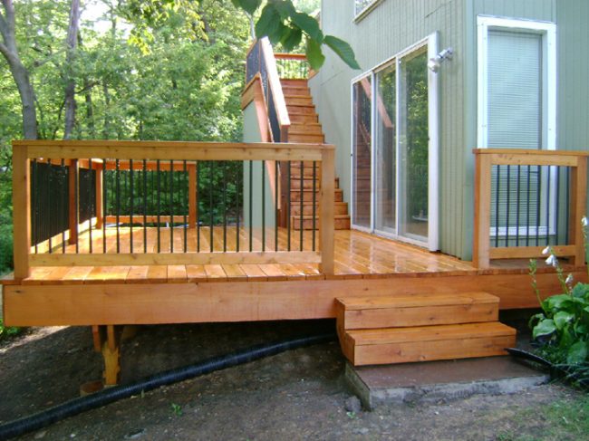 New large cedar deck