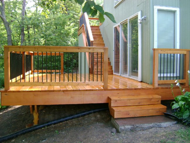 New large cedar deck
