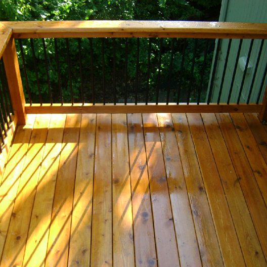 New large cedar deck