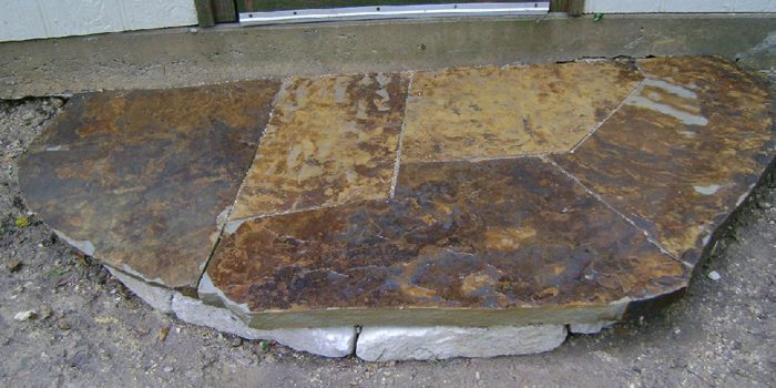 Natural stone laying