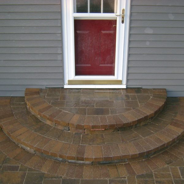 Brick pavers patio and steps