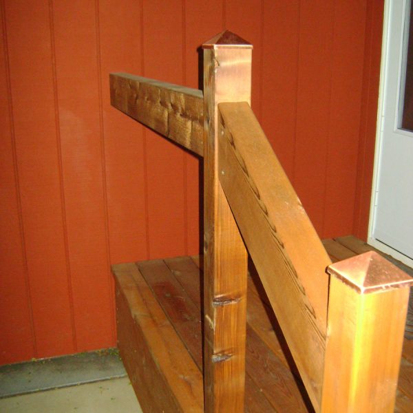 Wooden deck and railing