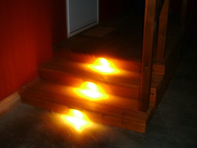 Lighted steps