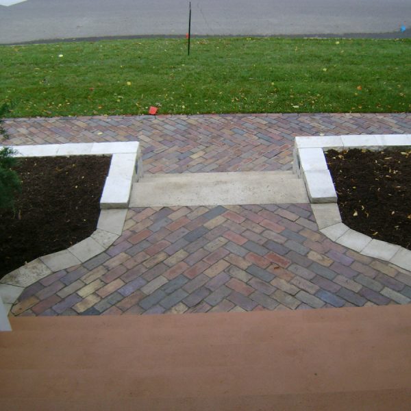 Brick paver sidewalk