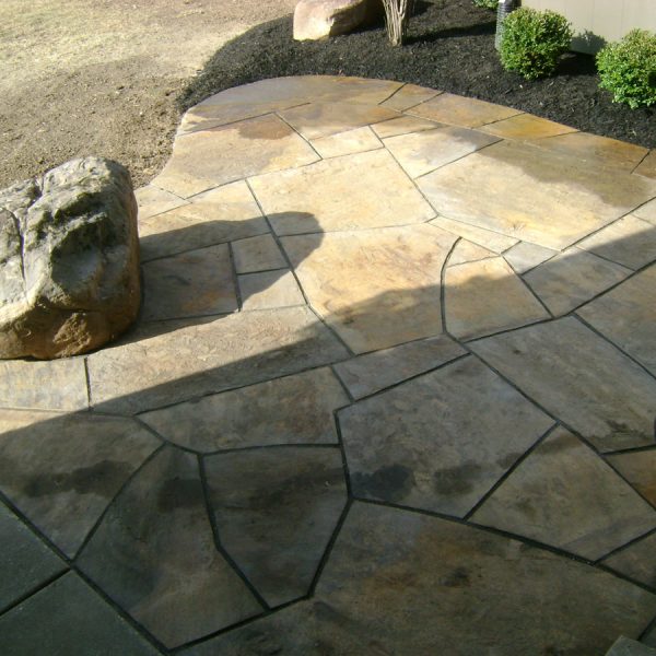 Stone pavement patio