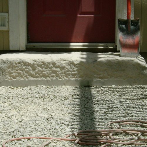 Landscaping in progress