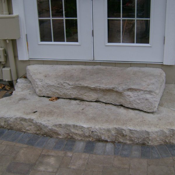 Natural stone steps
